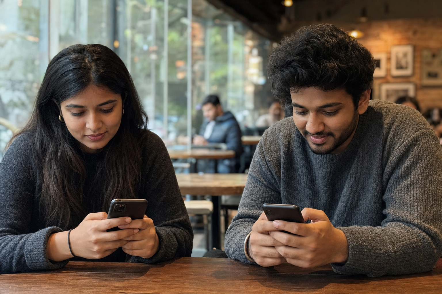 Secure on-platform chat between Indian members